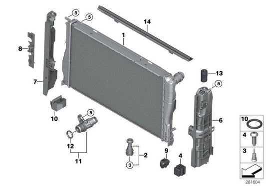 Radiador Original De Bmw Para E90 E91 E92 E82 E88 E89 E93 E84 E89. Original Recambios