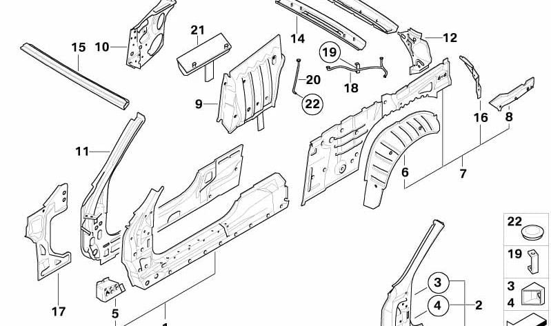 Pilar A interior derecho para BMW Serie 6 E63, E64 (OEM 41217136760). Original BMW.