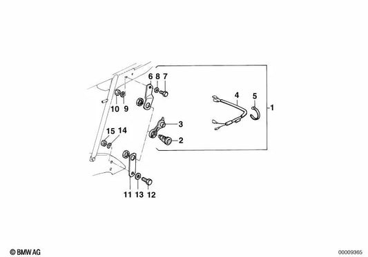 Soporte para BMW Serie 3 E46, E90, E92, Serie 5 E60, E61 (OEM 61131239368). Original BMW