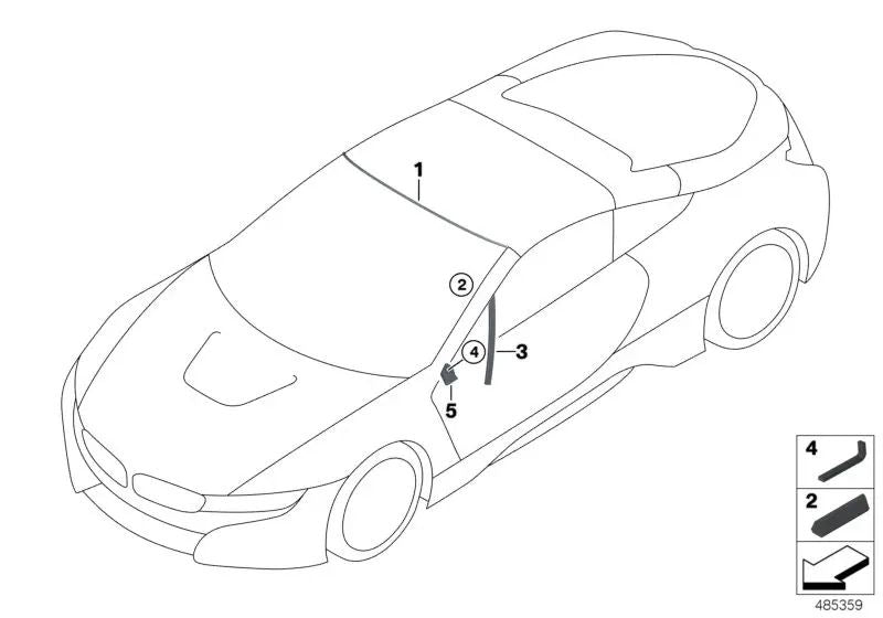 Right foam part for BMW I15 (OEM 51337457866). Original BMW