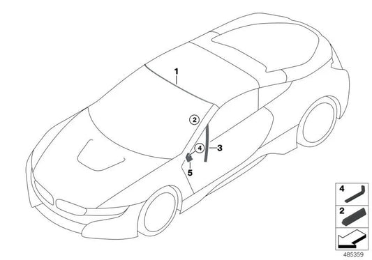 Right foam part for BMW I15 (OEM 51337457866). Original BMW