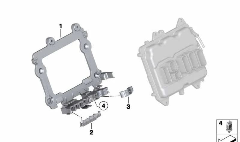 Strain Relief Bracket for BMW 5 Series F10, 6 Series F06, F12, F13 (OEM 12527843903). Original BMW