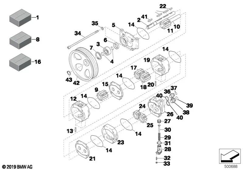 Wellendichtring para BMW varios modelos (OEM 11411415729). Original BMW