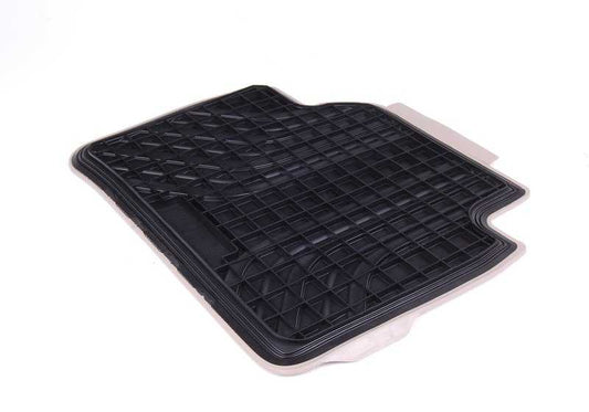 Juego de alfombrillas de goma BMW MODERN traseras negro/beige para BMW Serie 3 F30 F31 M3 F80 Serie 4 F36 . Original BMW