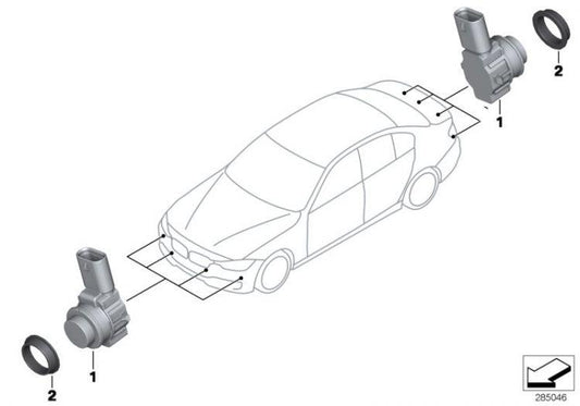 Sensor Ultrasónico Original Bmw Melbourne Red Wa75 Para Varios Modelos. Original Recambios