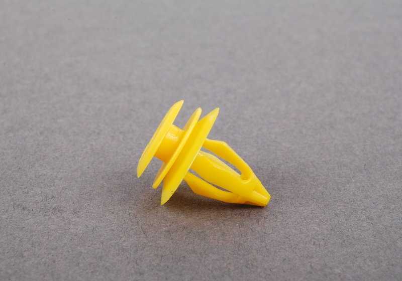 Clip de fijación amarillo OEM 51417007479 para BMW F34, F32, F36, F82, F07, G31, F13, G11, G12, E85, E86, E89, i3 (I01). Original BMW.