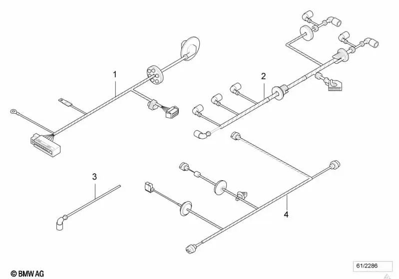 Cable de Repuesto PDC para BMW Serie 7 E32, E38 (OEM 61128362097). Original BMW.