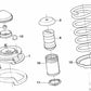 Federunterlage oben für BMW Serie 3 E36, Serie 5 E34 (OEM 31331134036). Original BMW