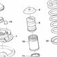 Aislante inferior de muelle OEM 31331124322 para BMW E30, E36, E28, E34, E24, E32, Z1, Z3. Original BMW.