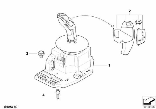 Interruptor de cambio para BMW Serie 5 E60N, E61N, Serie 6 E63N, E64N (OEM 61319213652). Original BMW