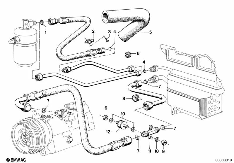 Gummitüllen für verschiedene BMW Modelle/Serien (OEM 63128071754). Original BMW