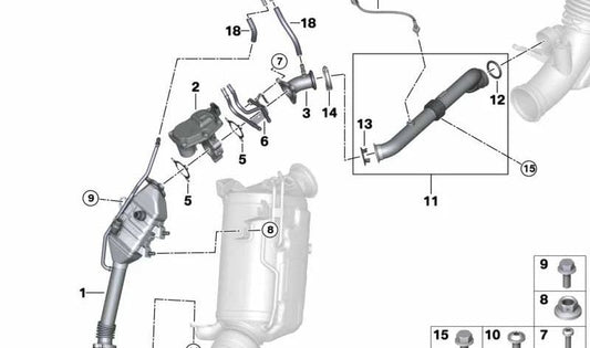 Rundkopfschraube für BMW G30, G31, G11, G12, I01, G01, X4 (OEM 51449908580). Original BMW