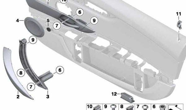 Cubierta del Botón de Bloqueo para BMW Z4 E89 (OEM 51417209516). Original BMW