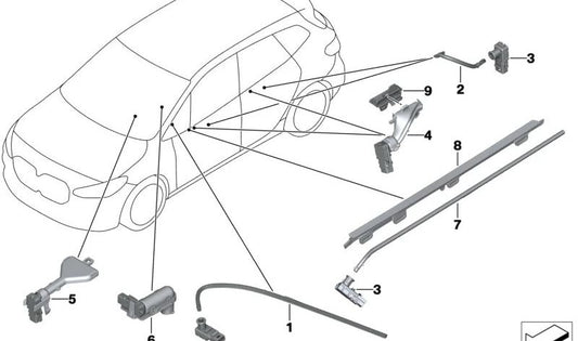 Front Left Speaker Light Guide for BMW U06, U11, U12, U10 (OEM 63315A5D5C4). Original BMW