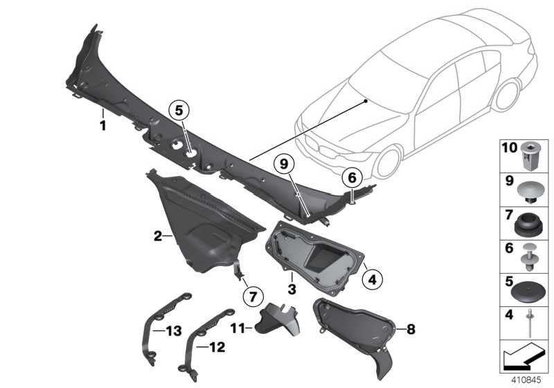 Cubierta Cortavientos Lhd Para Bmw F30 F31 F34 Gt F35 F32 F33 F36. Original Recambios