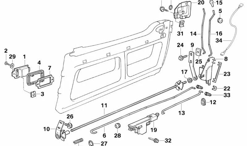 Cerradura de encendido con interruptor OEM 51212209470 para BMW Z1 (E30). Original BMW.