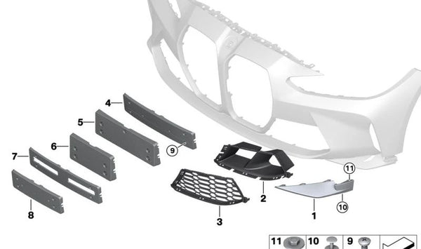 Cubierta Pintada Derecha para BMW G80, G81, G82, G83 (OEM 51118084178). Original BMW.