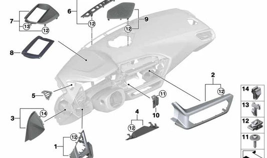 Soporte unidad principal izquierda para BMW Z4 G29 (OEM 51456825716). Original BMW