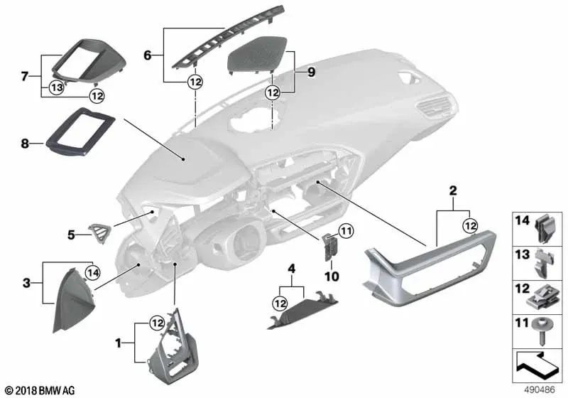 Soporte Headunit derecho para BMW Z4 G29 (OEM 51456825715). Original BMW.