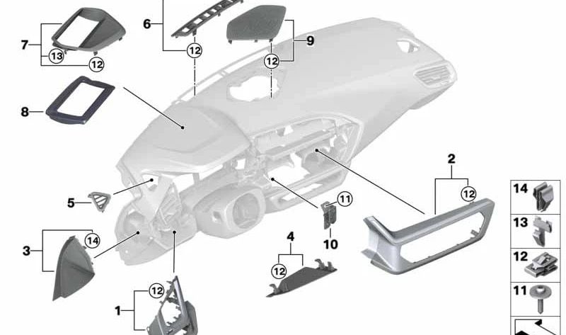 Elemento decorativo del salpicadero lado conductor para BMW Z4 (OEM 51459475709). Original BMW