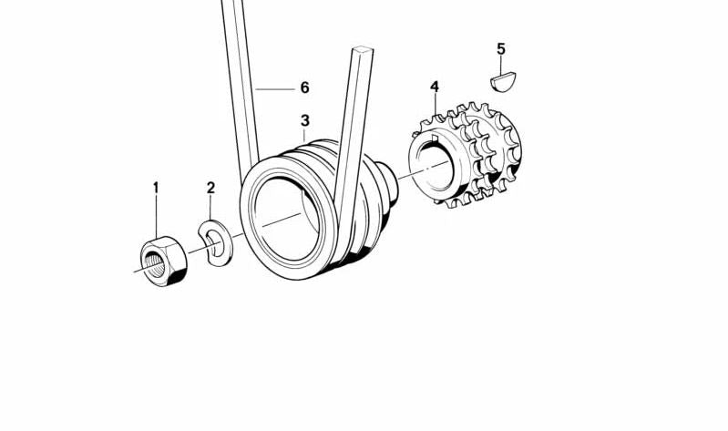 Arandela OEM 11231308295 para BMW E30, E28, E24, E23. Original BMW