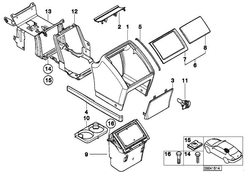 Portavasos Soporte Para Latas Trasero Serie 5 E39 . Original Bmw Recambios