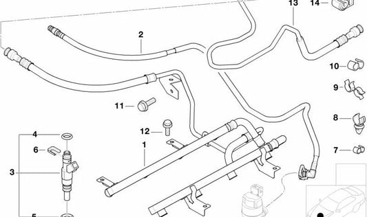 Soporte de cable OEM 61131369502 para BMW E52. Original BMW.