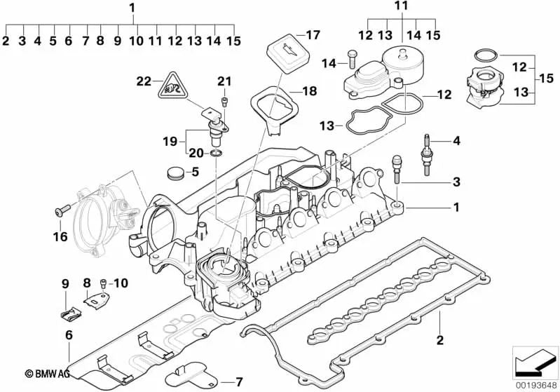 Sensor de árbol de levas para BMW E46, E39, E60, E61, E38, E65, E83, E53 (OEM 13627794646). Original BMW