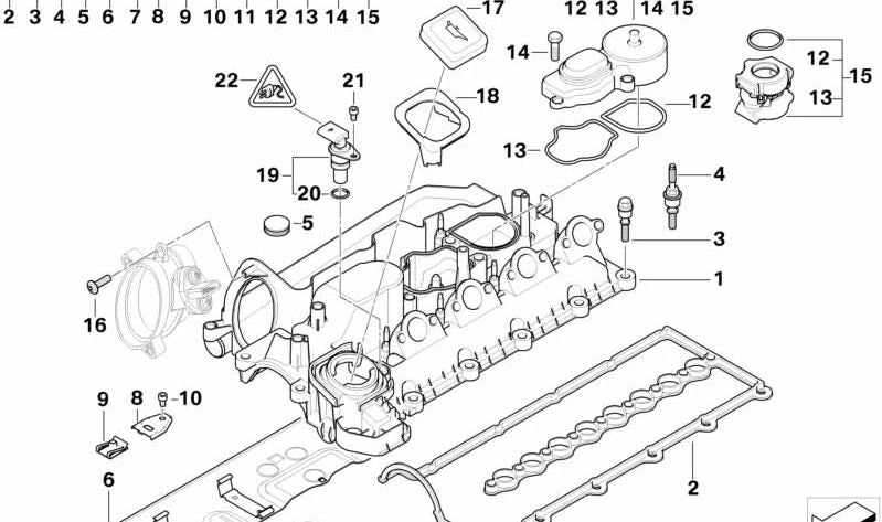 Protettore termico per la serie BMW 3 E46 (OEM 11127787979). BMW originale