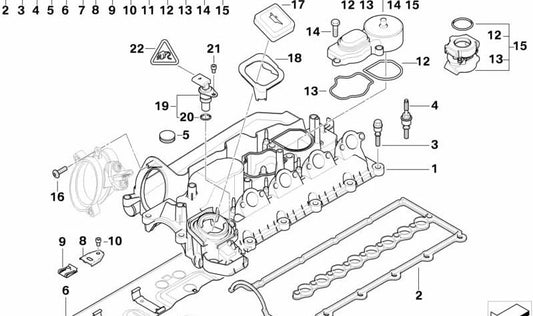 Protettore termico per la serie BMW 3 E46 (OEM 11127787979). BMW originale