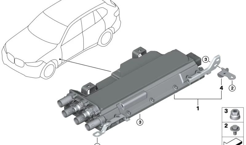 Módulo de control de carga de confort OEM 61445A602F9 para BMW G20, G21, G01, G05. Original BMW.