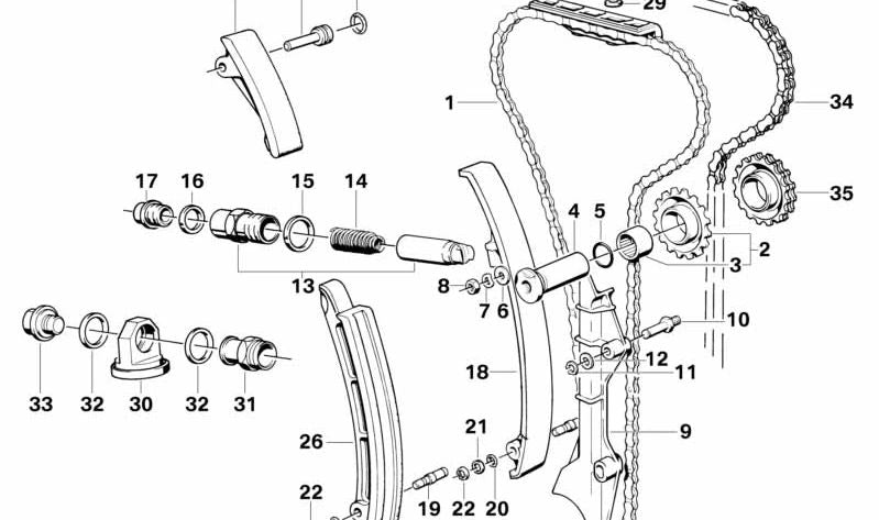 Gleitschiene for BMW E28, E24, E23 (OEM 11311306580). Genuine BMW.