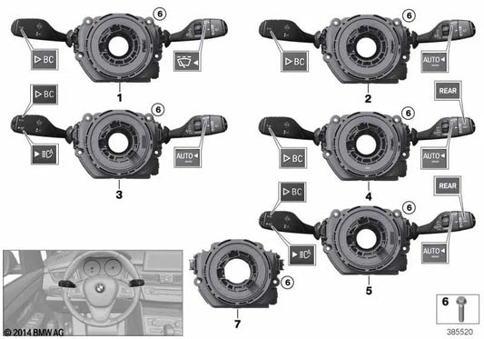 Steering Column Control Center for BMW X1 F48, F48N, X2 F39 (OEM 61316823663). Genuine BMW