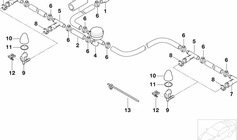 Conector de distribución para BMW E87, E39, E83, E53 (OEM 61668361447). Original BMW