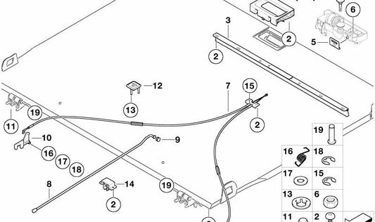 Supporto per ammortizzatore OEM 5147028550 per BMW X5 E53. BMW originale.