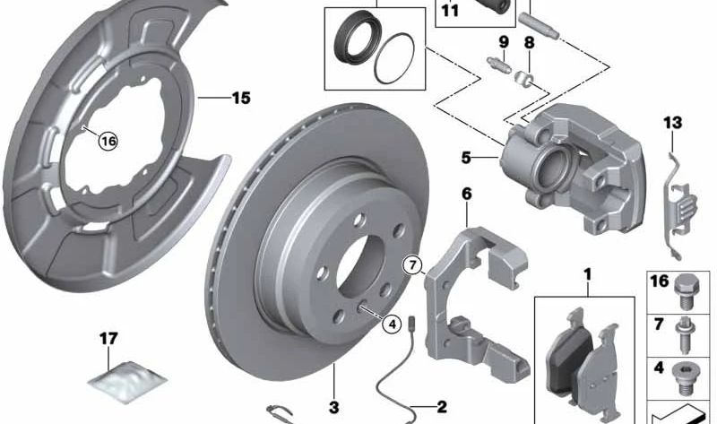 Guardabarros para BMW X5 E70, F15, X6 E71, F16 (OEM 34216857981). Original BMW.