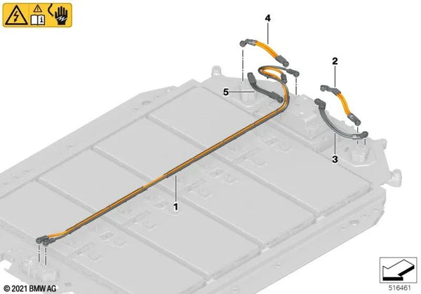 Mazo de cables de batería de alta tensión para BMW G60 (OEM 61278846854). Original BMW