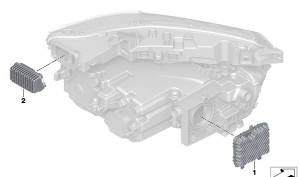 Módulo LED Intermitente/Luz Diurna Izquierda para BMW X7 G07N (OEM 63115A417C1). Original BMW