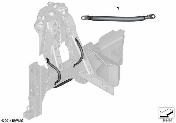 Cable de masa de repuesto para BMW I01 (OEM 61119348755). Original BMW