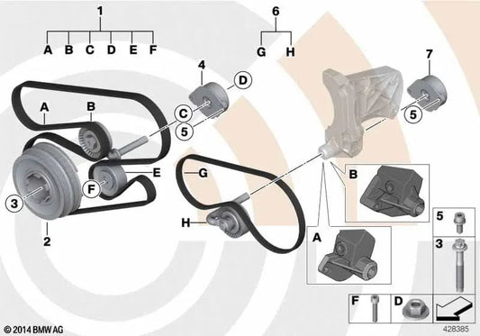 Amortiguador de vibraciones para BMW E38 (OEM 11232248520). Original BMW