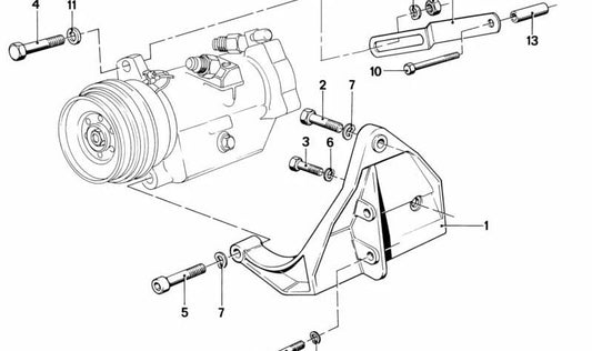 Air conditioning pipe OEM 64521261305 for BMW E12. Original BMW.