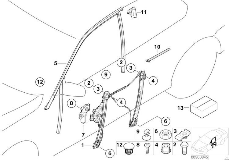 Alzacristales Delantero Derecho Sin Motor Para Bmw Berlina E46. Original Recambios