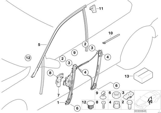 Alzacristales Delantero Derecho Sin Motor Para Bmw Berlina E46. Original Recambios