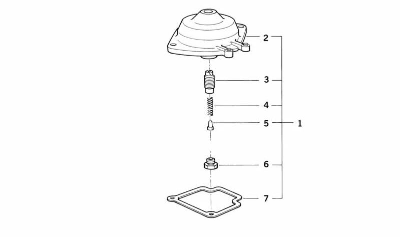 High OEM Chiclé 13111338745 für BMW (kompatible Modelle: E30, E21, E28, E12, E24, E23). Original BMW.