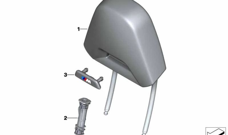 Emblema para BMW Serie 2 G42, Serie 3 G20, G21, Serie 4 G22N, G26N, Serie 8 G14, G15, G16, X3 G01, X4 G02 (OEM 52108098996). Original BMW