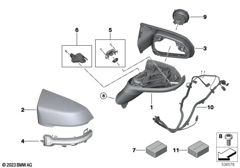 Módulo de luz derecho para BMW Serie 2 U06, X1 U11 (OEM 51165A7A494). Original BMW.