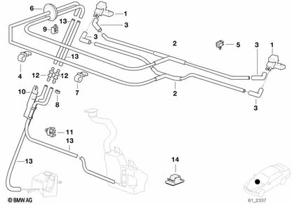 Tülle para BMW Serie 7 E38 (OEM 61668360415). Original BMW