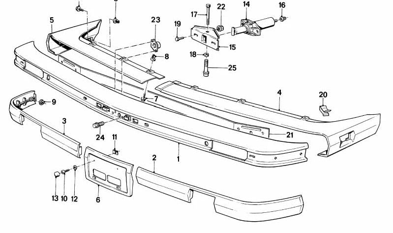 Rechte Seite Formteile OEM 51111904686 für BMW E30. Original BMW.