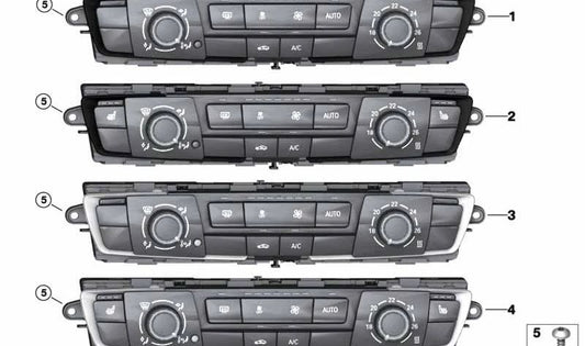 OEM 64119384047 Climate Control Panel for BMW (F20, F21, F22, F23, F30, F31, F34, F35, F32, F33, F36). Genuine BMW.