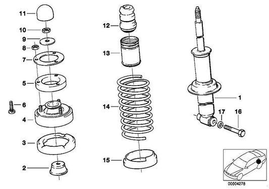 Amortiguador Trasero Para Bmw E32 Serie 7 . Original Recambios